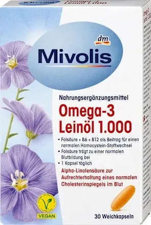 کپسول امگا 3 و لینولنیک اسید میوولیوس Mivolis